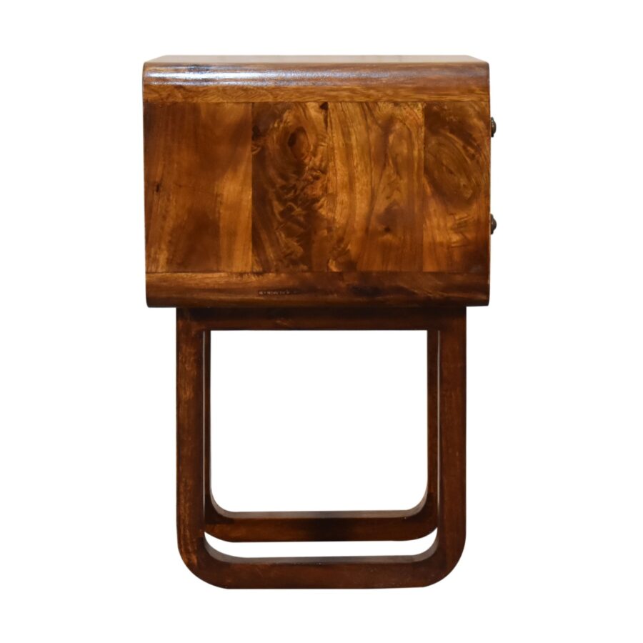 in2136 u curved chestnut bedside