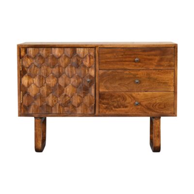 in2138 u chestnut pineapple carved sideboard