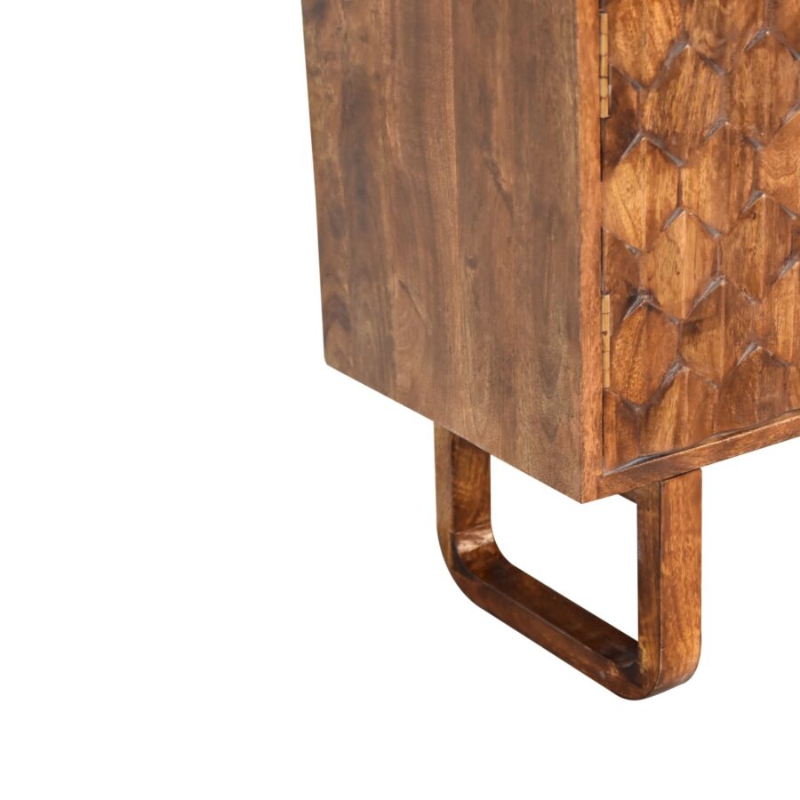 in2138 u chestnut pineapple carved sideboard