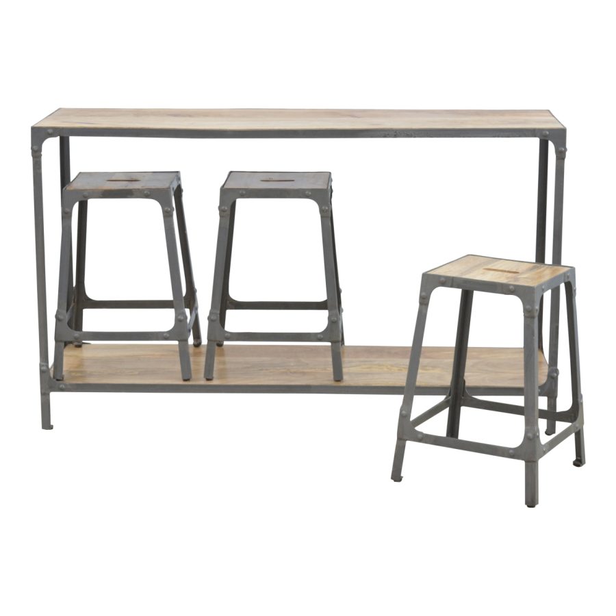 Hallway Console with 3 Stools - Image 5