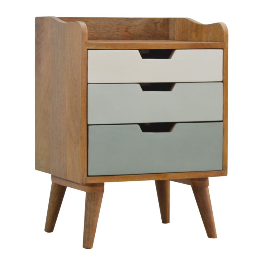 in277 green gradient 3 drawer hand painted bedside