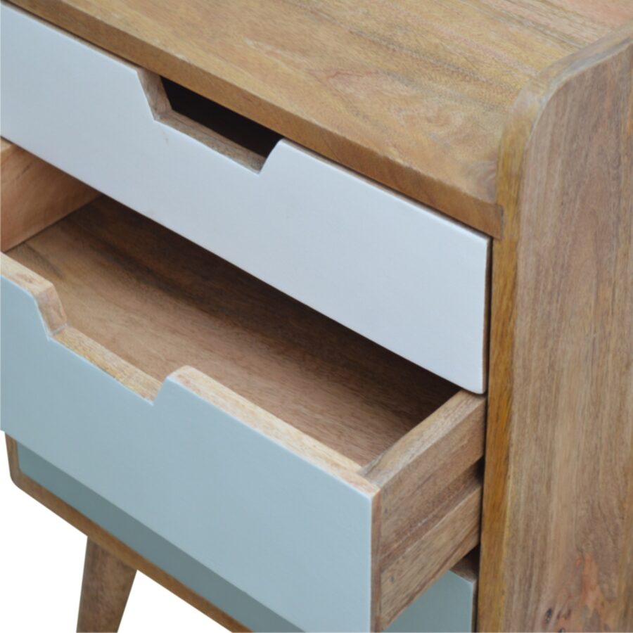 in277 green gradient 3 drawer hand painted bedside