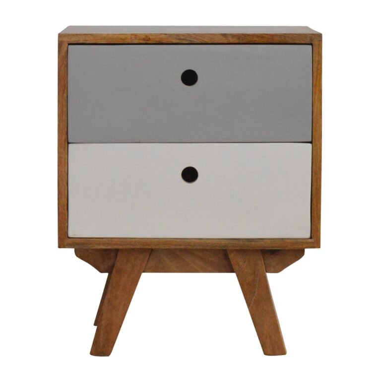 in329 two tone hand painted bedside