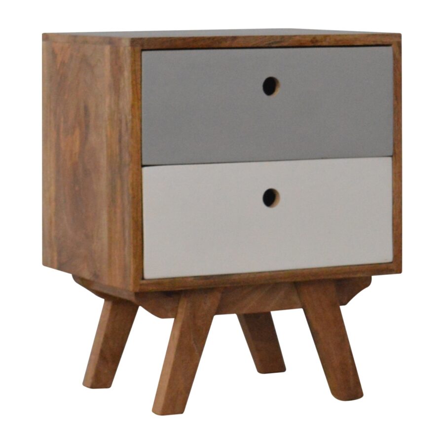 in329 two tone hand painted bedside