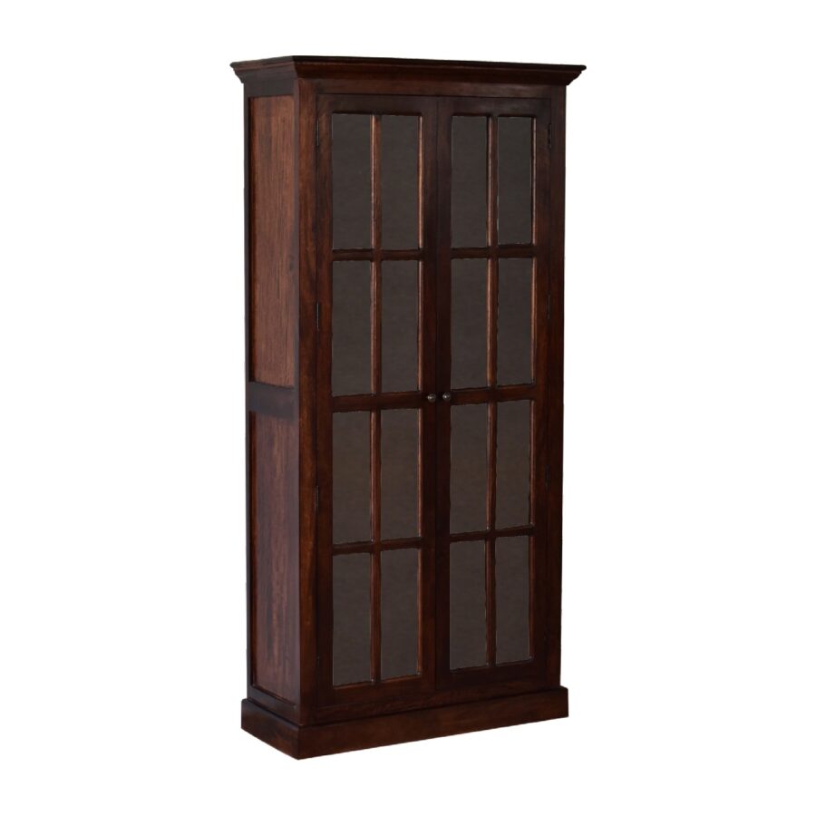 in3365 cherry tall cabinet with glazed doors