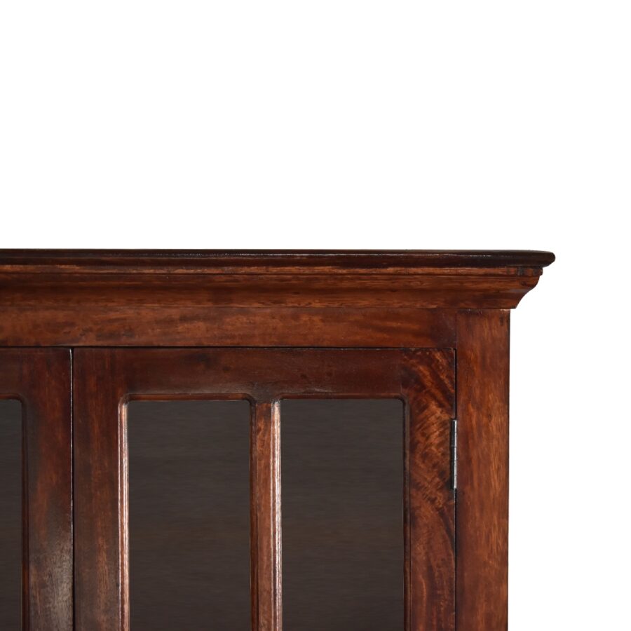 in3365 cherry tall cabinet with glazed doors