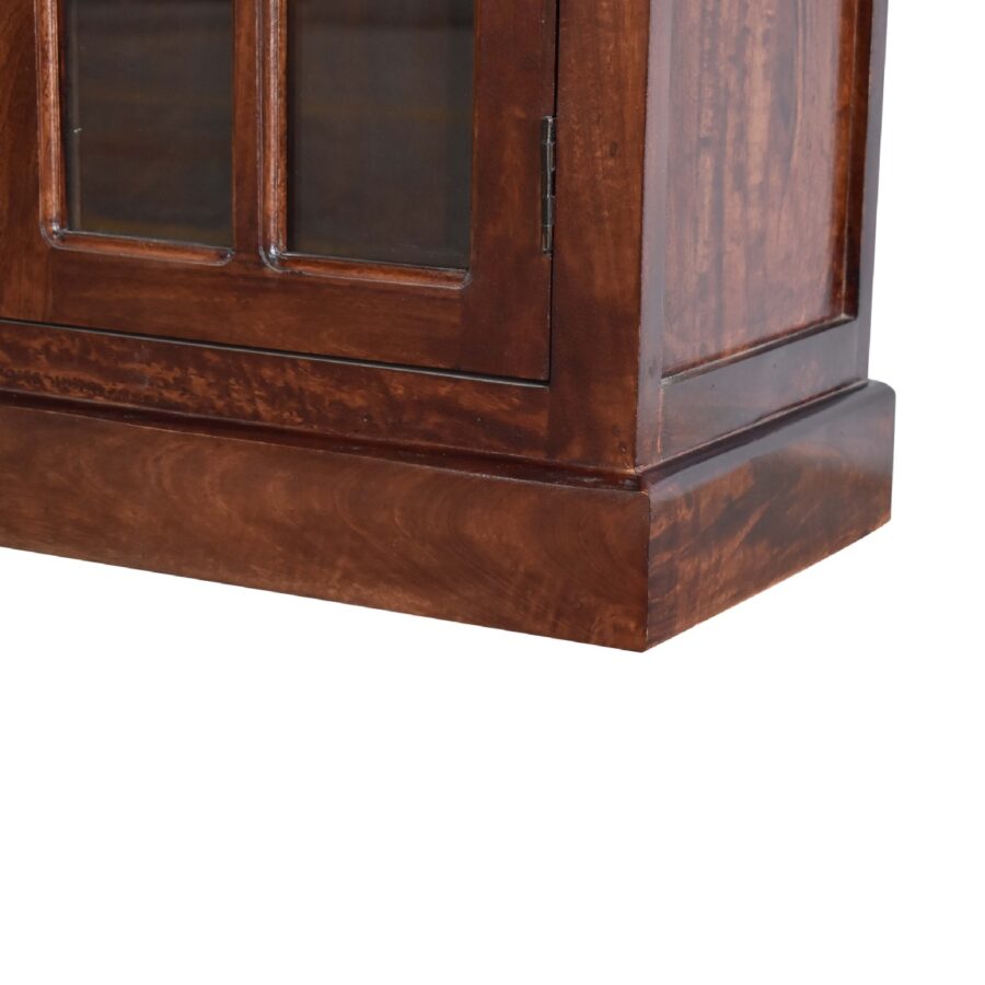 in3365 cherry tall cabinet with glazed doors