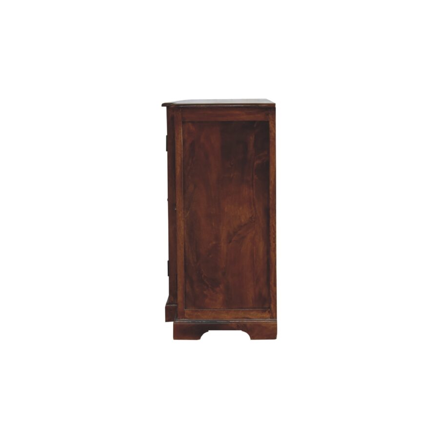 in3366 chestnut sideboard hand carved glazed doors