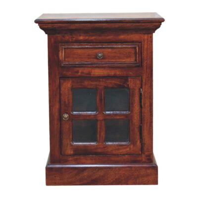 in3369 cherry bedside with glazed door