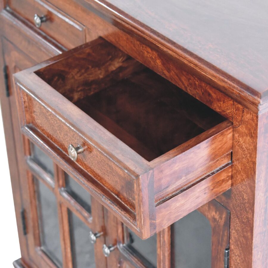 in3370 cherry cabinet with glazed doors