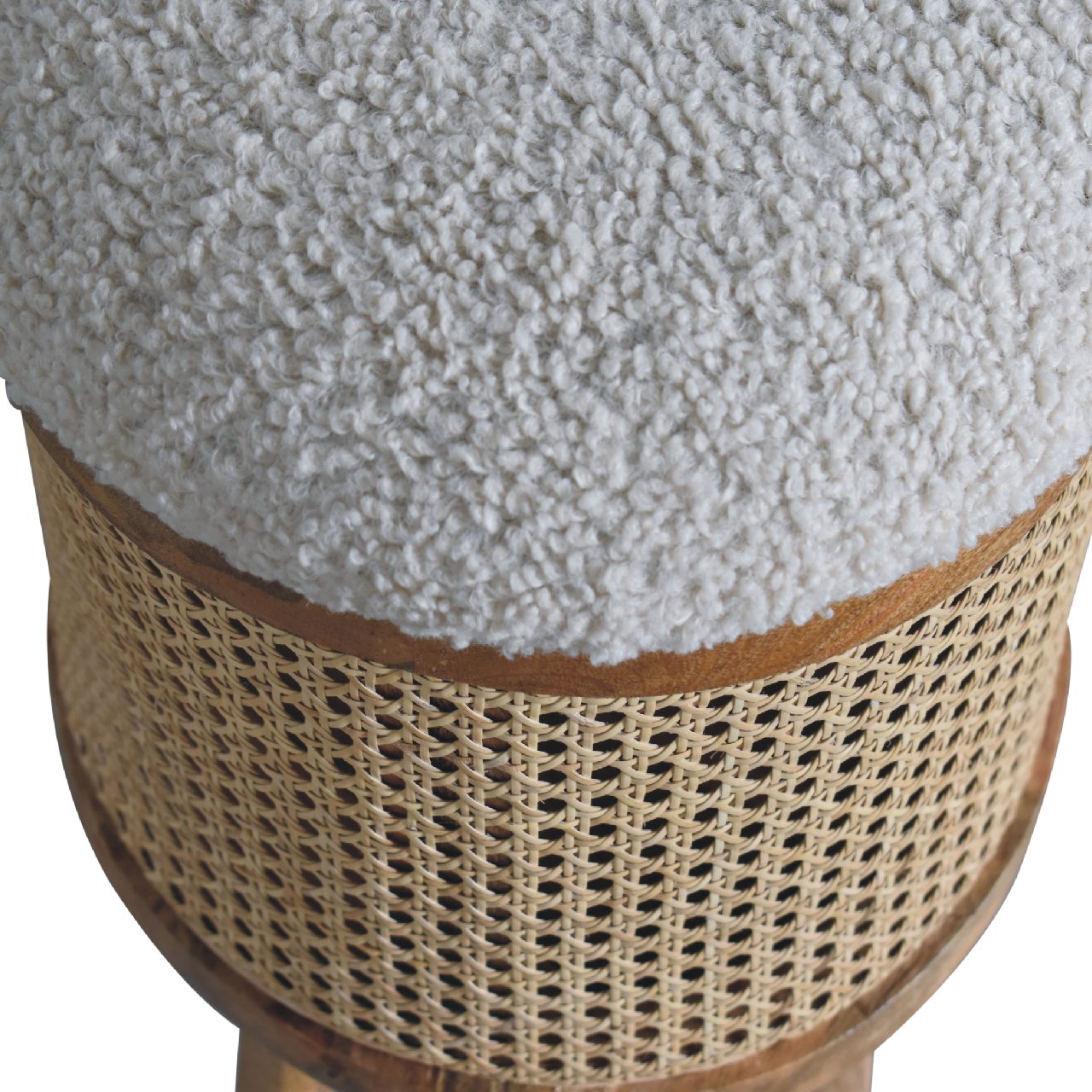 Round wicker footstool deals