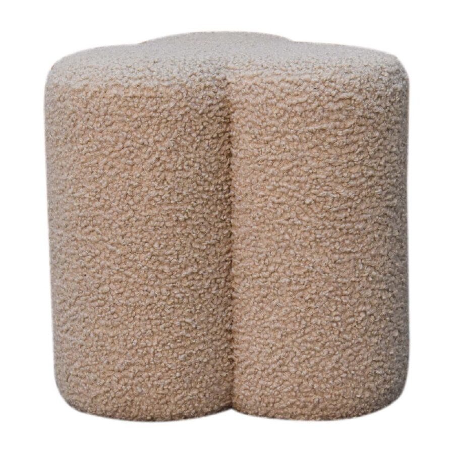 in3474 mud boucle clover footstool