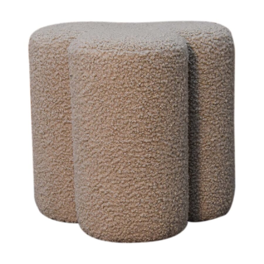 in3474 mud boucle clover footstool