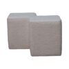 in3478 white boucle twin footstool