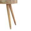 in395 oak ish gold brass inlay console table