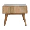 in449 sleek white carved coffee table