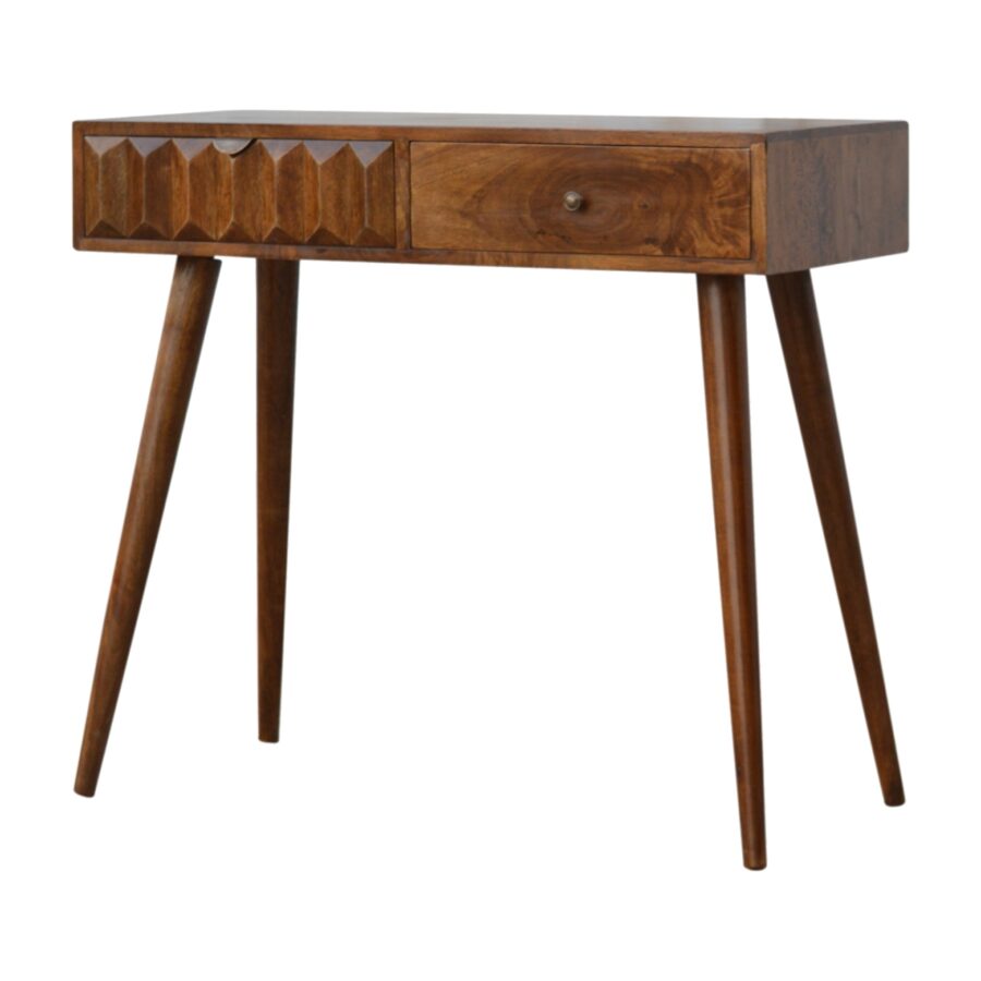 in694 chestnut prism console table