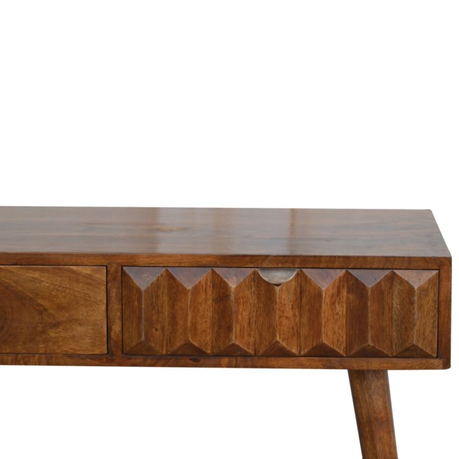in694 chestnut prism console table