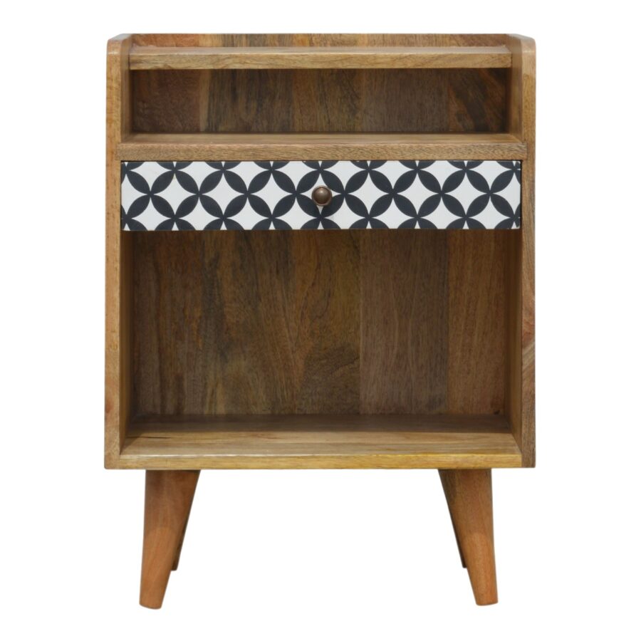 in728 district diamond patterned bedside