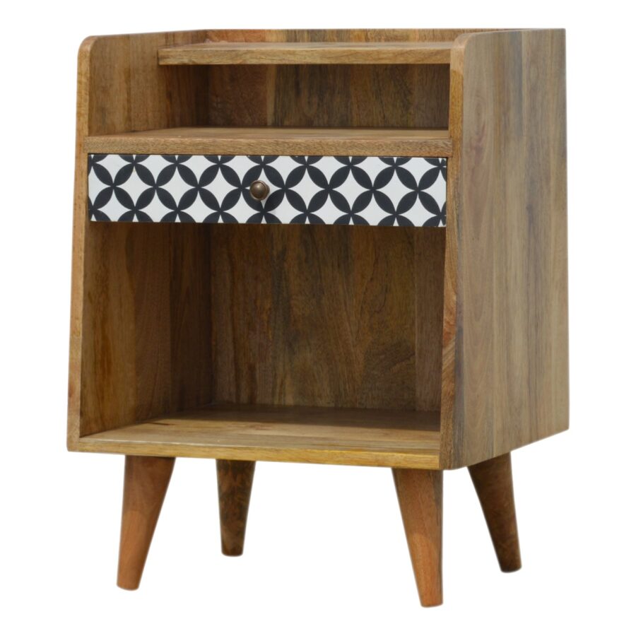 in728 district diamond patterned bedside