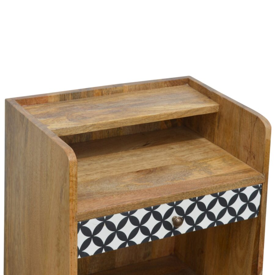 in728 district diamond patterned bedside