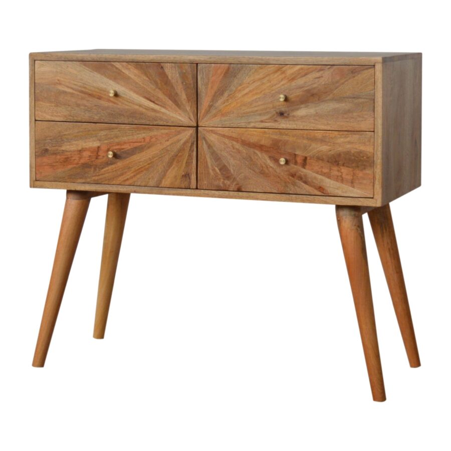 in748 sunrise patterned console table