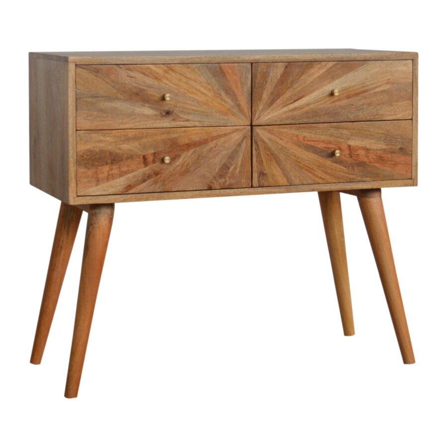 in748 sunrise patterned console table