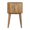 in756 assorted oak ish bedside with open slot