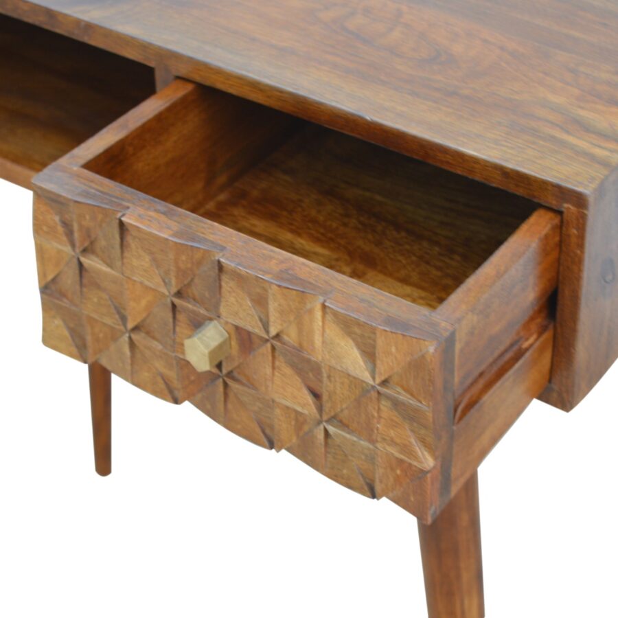 in787 chestnut diamond carved writing desk