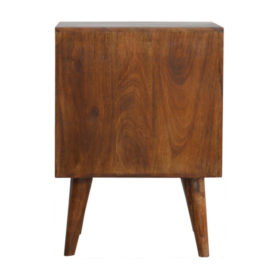 in790 diamond carved chestnut bedside