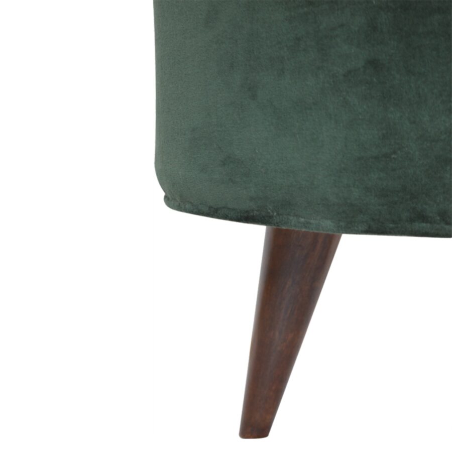 in824 emerald green velvet nordic style footstool