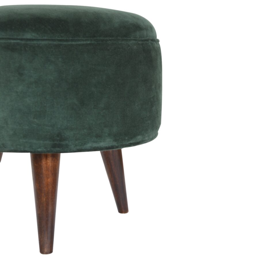in824 emerald green velvet nordic style footstool
