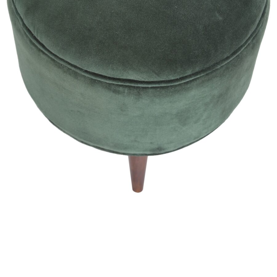 in824 emerald green velvet nordic style footstool