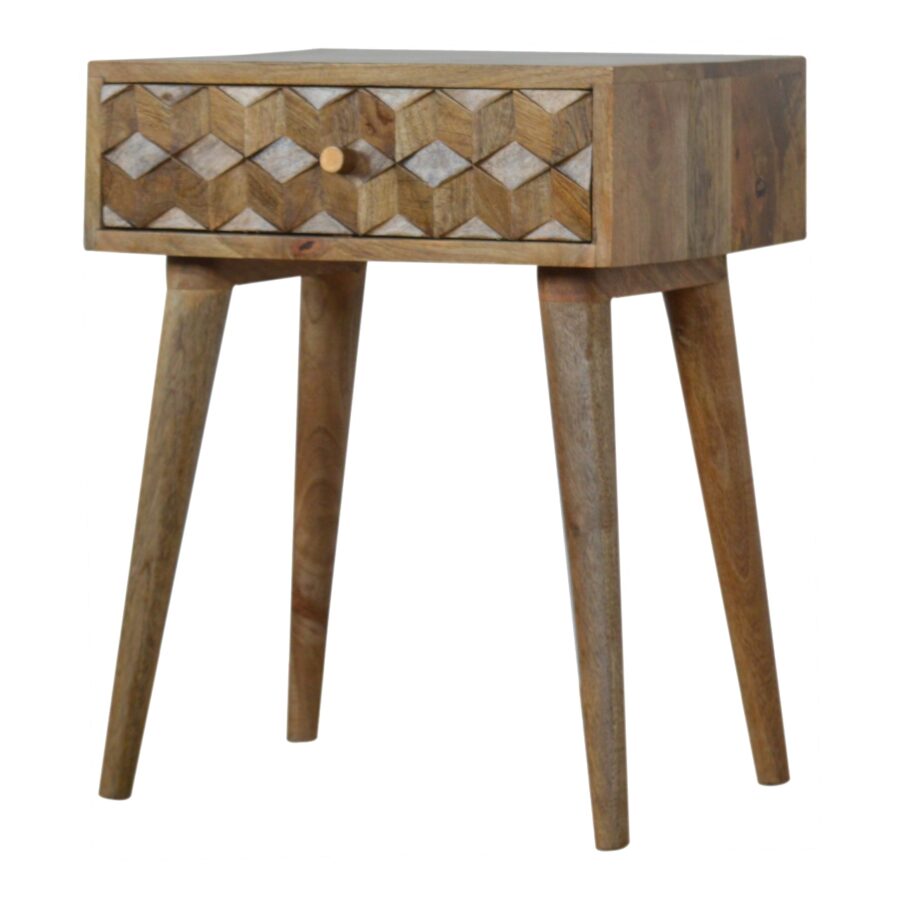in844 cube carved bedside
