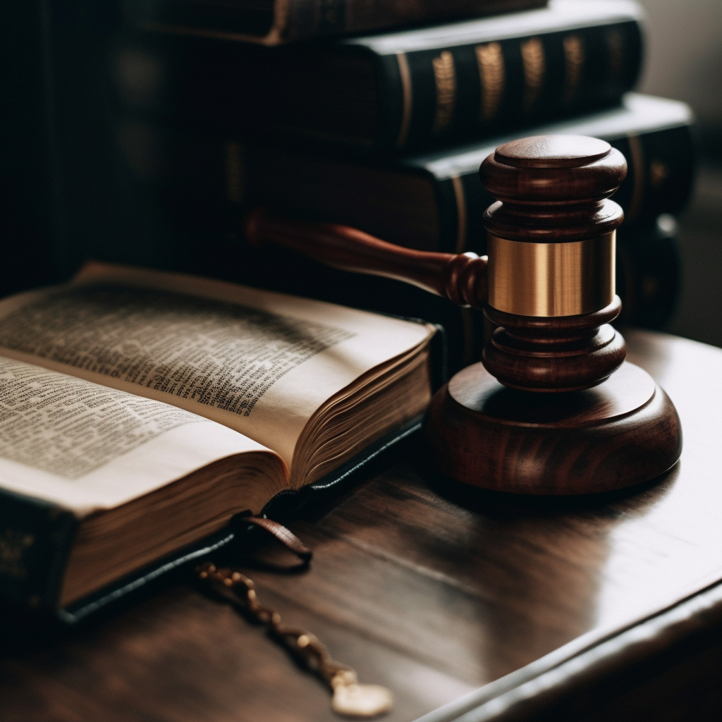 A gavel and a book symbolizing the legal compliance required for dropshipping in the UK.