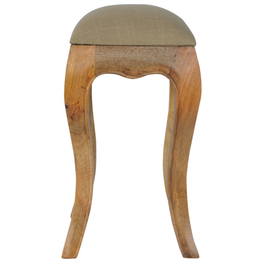 in006 chantilly stool with mud linen seatpad