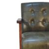in3486 olive buffalo leather chair