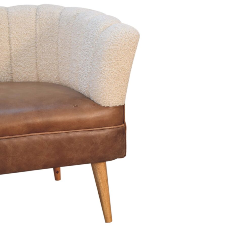 in3488 fauteuil buffle crème boucle