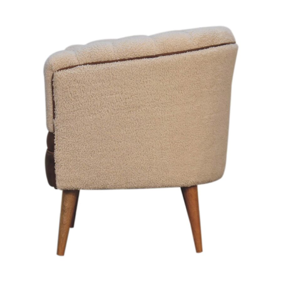 in3488 fauteuil buffle crème boucle