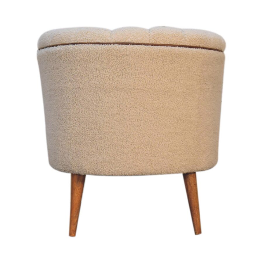 in3488 fauteuil buffle crème boucle