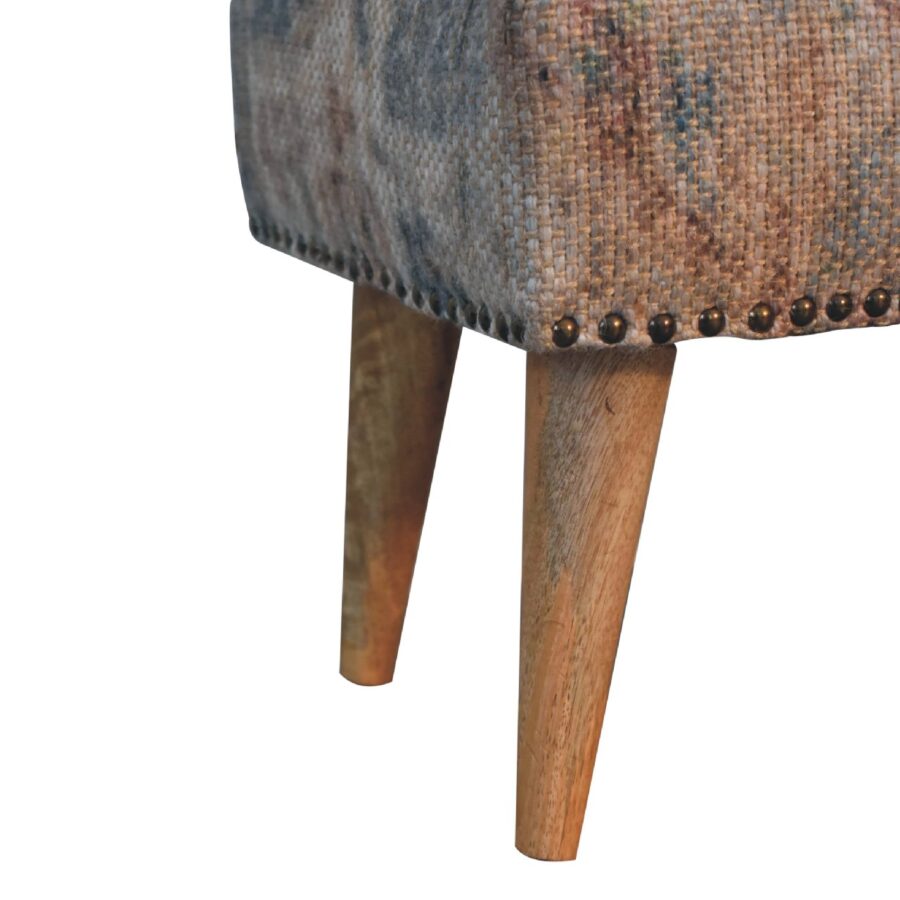 in3494 durrie printed washed buffalo hide square footstool