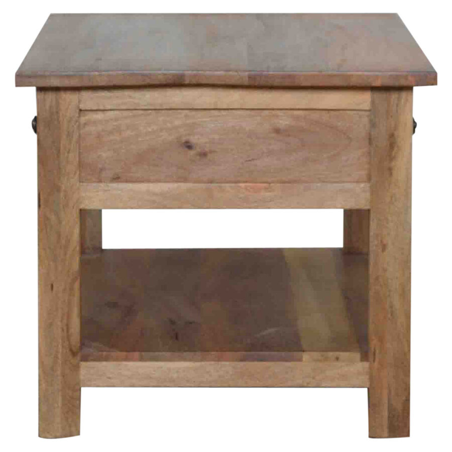 table basse de style campagnard avec 4 tiroirs