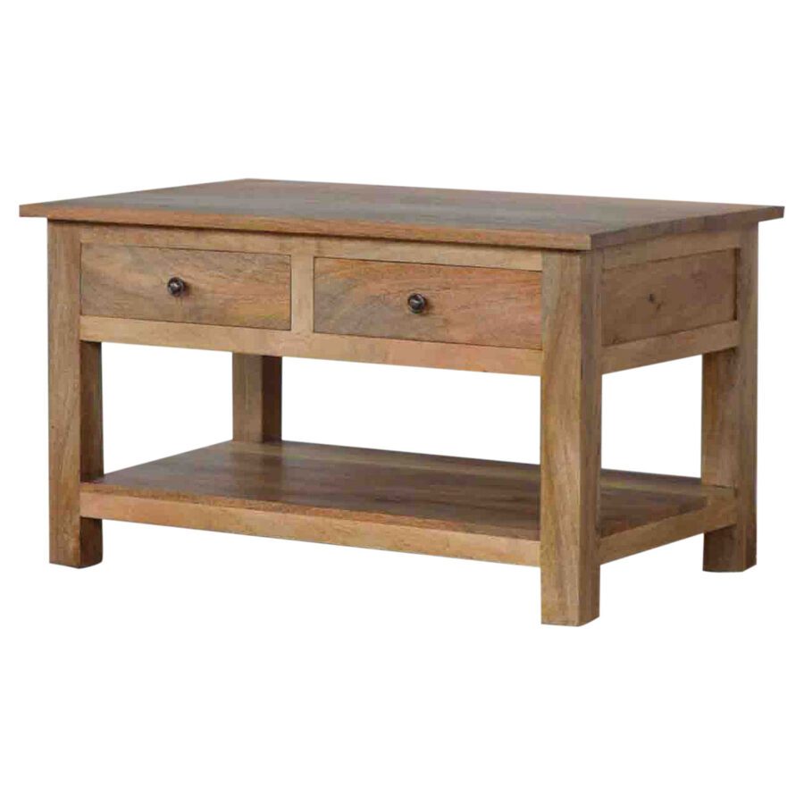 country style coffee table with 4 drawers
