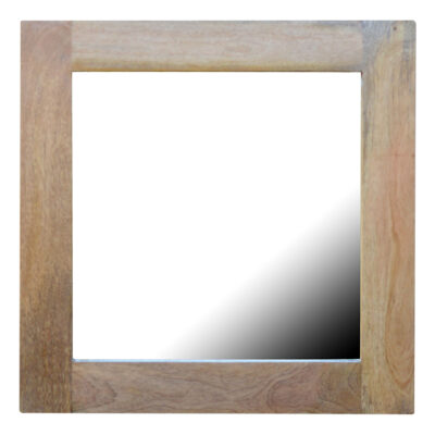 square wooden frame with mirror