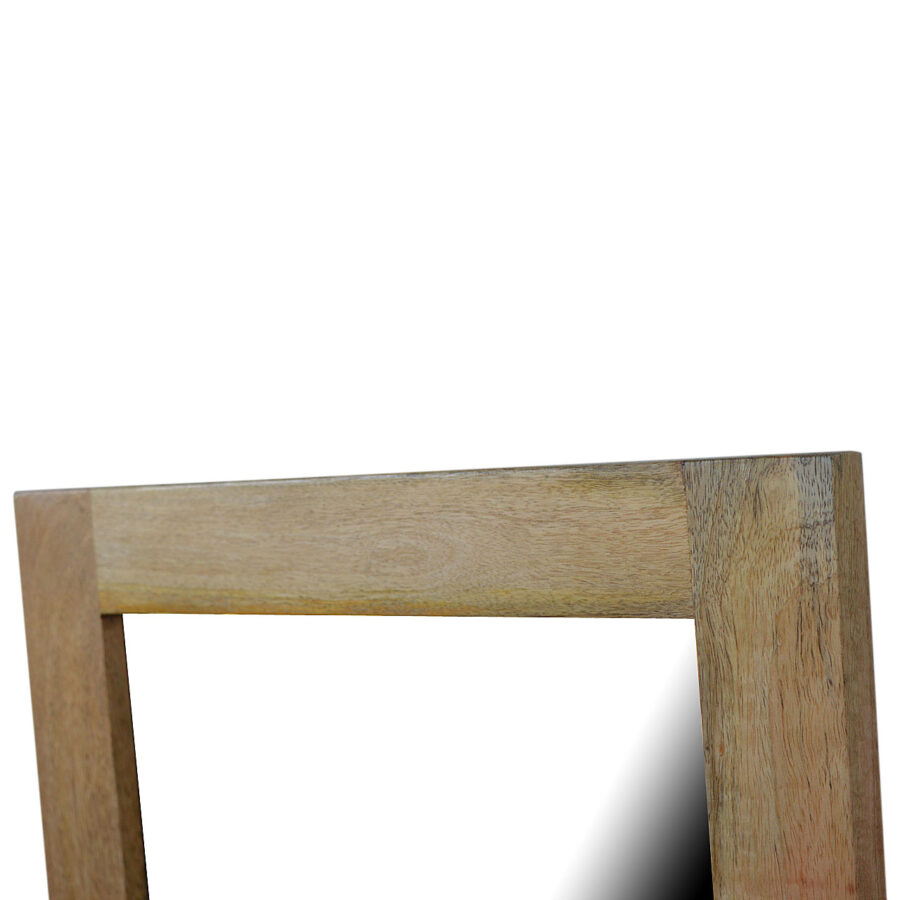 square wooden frame with mirror