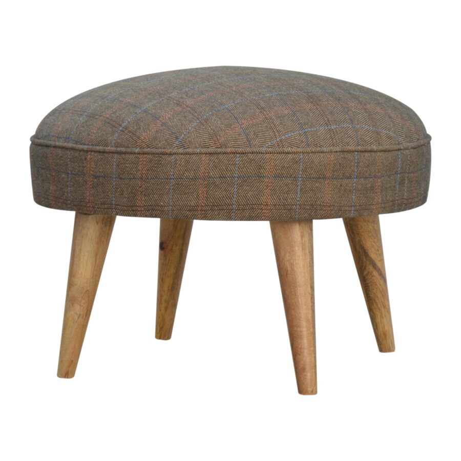 multi tweed nordic style footstool