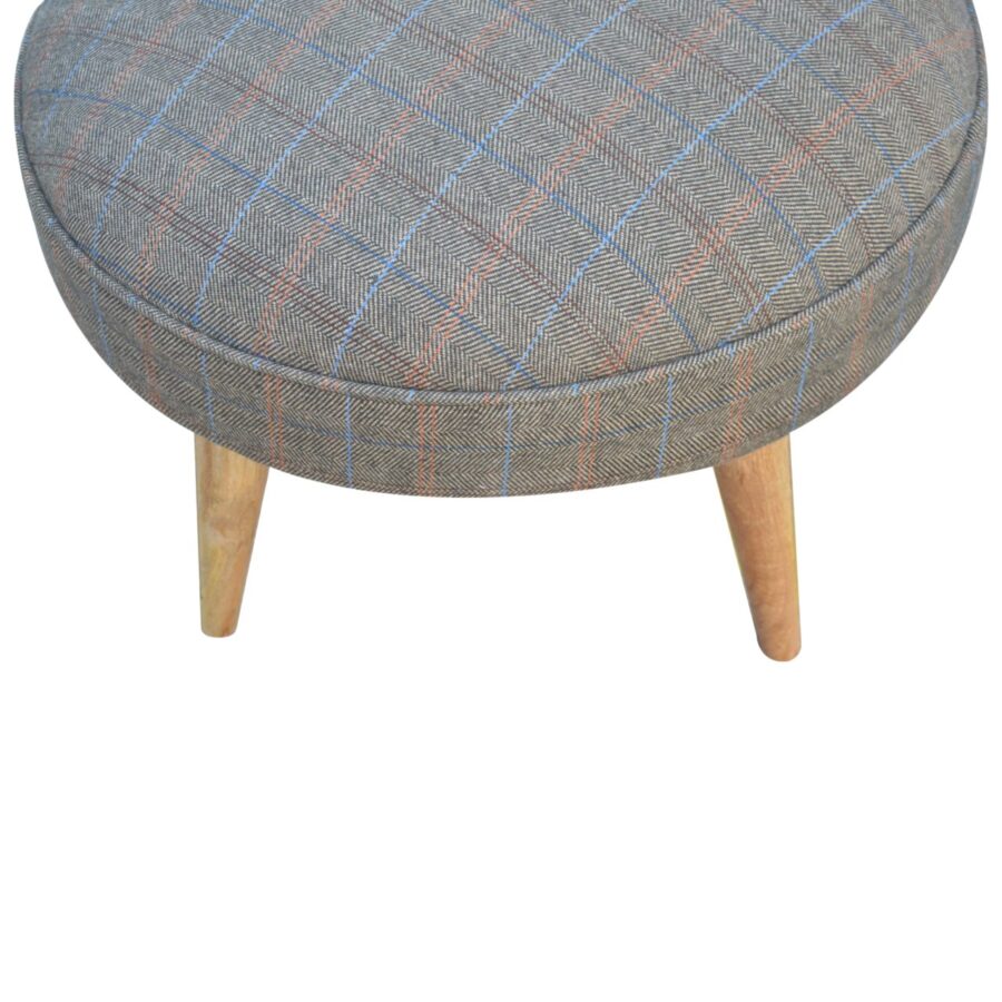 multi tweed nordic style footstool