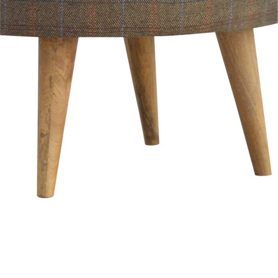 multi tweed nordic style footstool