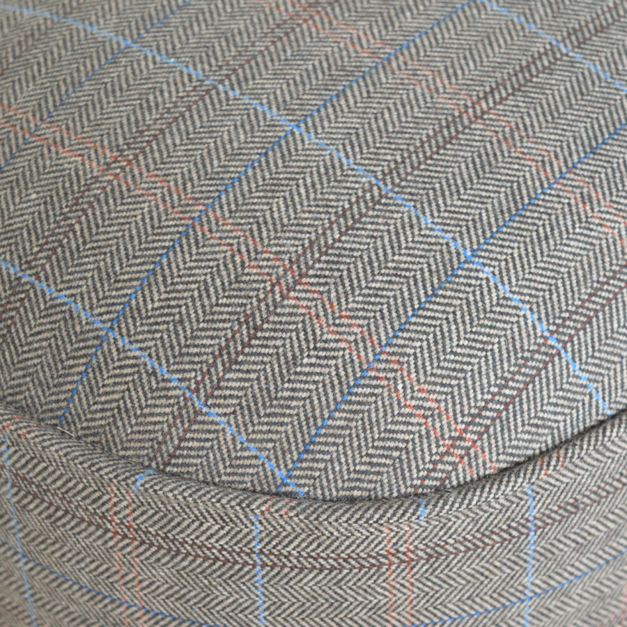 Ovaler Multi-Tweed-Fußhocker