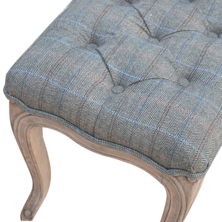 banc de chambre sculpté en tweed multiple